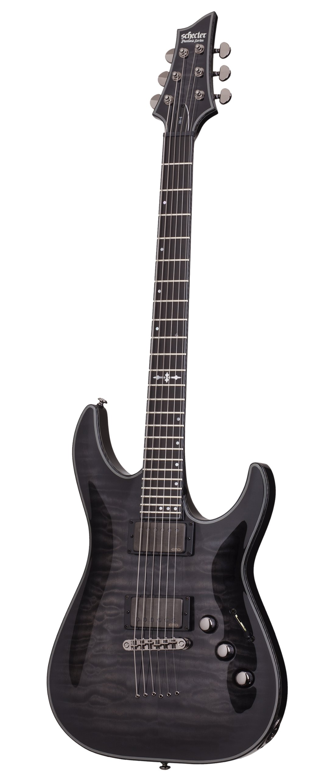 Amazon.com: Schecter Hellraiser Hybrid C-1 - Trans Black Burst